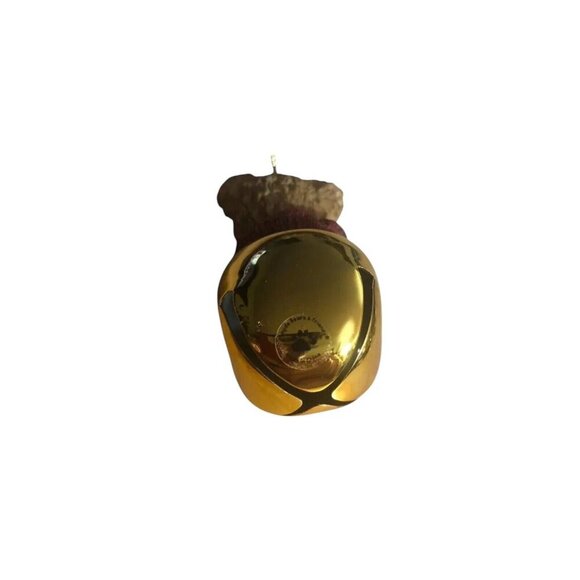 BOYDS BEARS & FRIENDS "Bear Bell" Christmas/Xmas Tree Ornament Gold Bell IOB - Picture 7 of 10